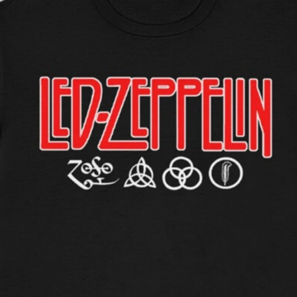 Led Zeppelin Logo And Symbols Graphic T-Shirt Rock Band Music Fan Collector Tee - Picture 2 of 5